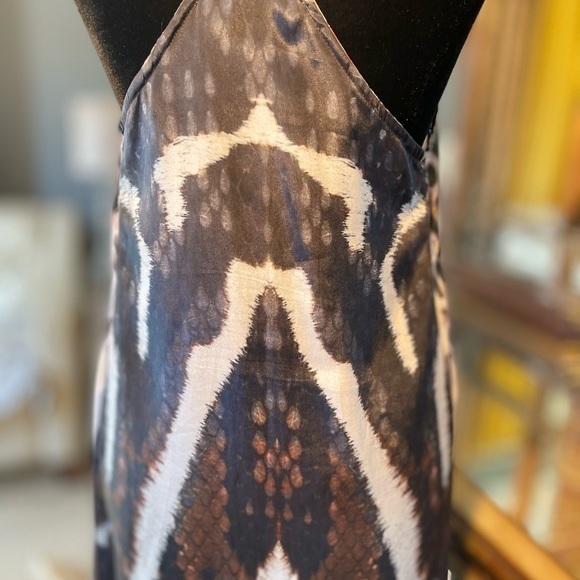 True Colours By La Moda: elegant sequin beaded animal print maxi dress w/pockets - Picture 8 of 14